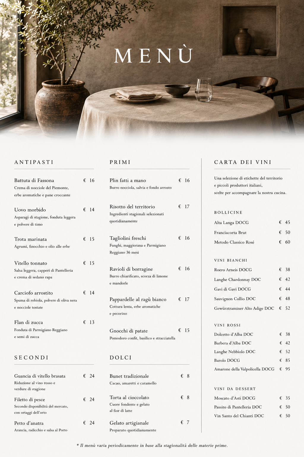 Menu Mobile